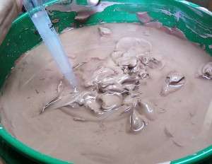 remove excess water with a baster